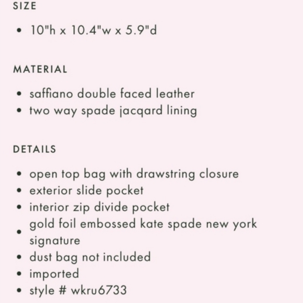 Kate Spade | Eva Large Drawstring Bucket Bag - Picture 9 of 9